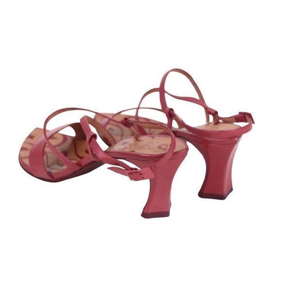 Sara Navarro POWDER ROSES REAL LEATHER MID HEEL OPEN TOE STRAPPY SANDALS Sz 39C - Picture 5 of 11